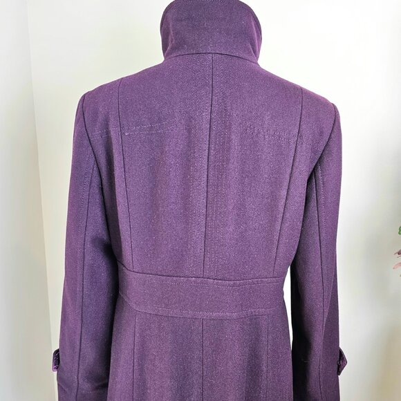 Kenneth Cole Wool Blend Coat | Purple | Size 12 | Pre-Loved - Picture 7 of 16